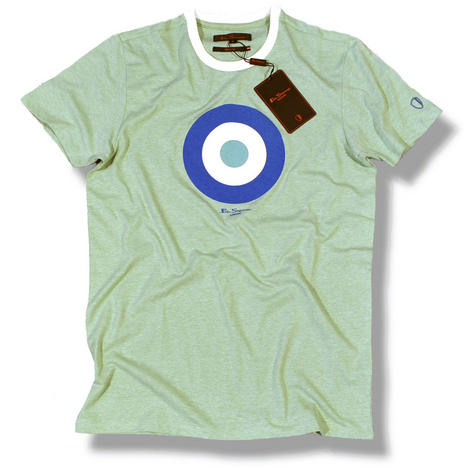 Ben Sherman Retro Mod Target Ringer T Shirt Peppermint  Preview